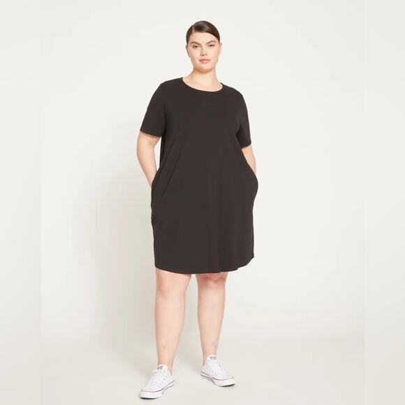 Universal Standard Halie T-Shirt Dress In Black Women’s Size 3xs 2-4 NWT - Picture 1 of 11